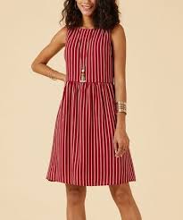Look At This Zulilyfind Burgundy White Stripe Piping Accent Sleeveless Dress Women Plus Zulilyfinds Sleeveless Dress Fashion Nice Dresses