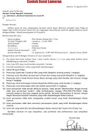 Contoh Surat Lamaran Kerja Untuk Cpns Surat Guru Bahasa