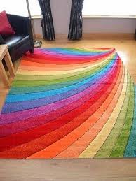 Bright Modern Vibrant Coloured Thick Luxurious Soft Pile Floor Rugs Carpets Mats Ebay Rugs On Carpet Rainbow Rug Rainbow Design