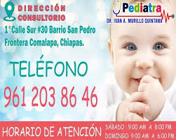 CONSULTA SÁBADO Y DOMINGO CITAS AL : 961 203 86 46 SÁBADO : 10 AM A 8 PM Y  URGENCIAS DOMINGO :10 AM A 6 PM (FRONTERA COMALAPA)