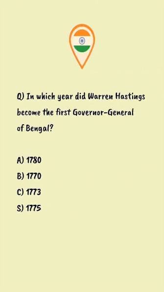He served in this position from 1773 to 1785, having previously been the Governor of the Presidency of Fort William (Bengal) since 1772.