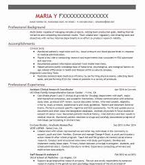 Clinical Research Coordinator Resume Example Atlanta Center For Medical Research Atlanta Georgia