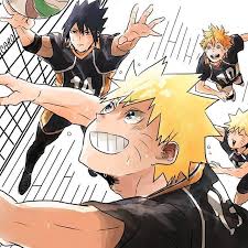 First Volleyball Game Today Naruto Narutouzumaki Uzumakinaruto Sasuke Uchiha Sasukeuchiha Uchihasasuke Sasun Haikyuu Anime Haikyuu Anime Crossover