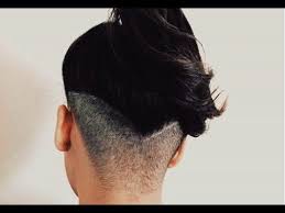 Leave a strip in the middle and comb it back for this skater hairstyle. V Neck Hairstyle For Men Youtube