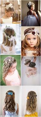 Golden blond hair with textured outward curls is just perfect for that quixotic vibes. Girls Wedding Hair Www Macj Com Br