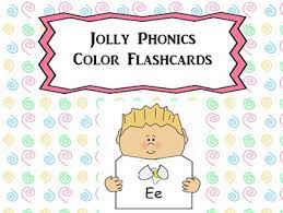 These Flash Cards Would Be A Great Addition To Centers Interventions Or Whole Group Instruction Each Card Has A Color Jolly Phonics Phonics Color Flashcards