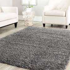 Safavieh Cozy Solid Dark Grey Shag Rug Overstock Teppich Wohnzimmer Zimmerteppiche Florteppich