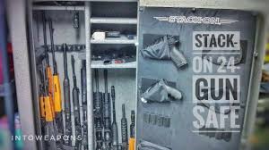 Branded 18 gun security storage cabinet convertible steel 4 shelf multiroom. Stack On 24 Gun Safe Fire Waterproof Gun Safe Review Youtube