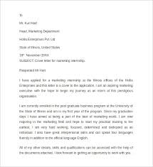 Free 12 Sample Internship Cover Letter Templates In Pdf Ms Word