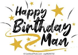 Wrapped in a gift box, the jewelry includes a printed message that is sure to bring a smile to their face. Happy Birthday Man Beautiful Greeting Scratched Calligraphy Black Text And Gold Graphics Hand Drawn Handwritten Modern Canstock