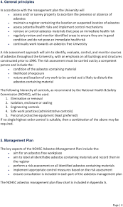 Asbestos Management Plan Pdf Free Download