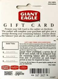 Have a gift card balance check question for gift card girlfriend? Gift Card Giant Eagle Giant Eagle United States Of America Giant Eagle Col Us Gie 002b