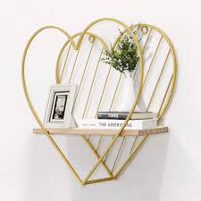 Find a friend for your kallax shelving unit. Amazon Com Afuly Gold Wall Shelf Metal Heart Floating Shelves Cute Modern Wall Decor Unique Gifts For Kid Children Room Bedroom Bathroom Living Room Kitchen Dining