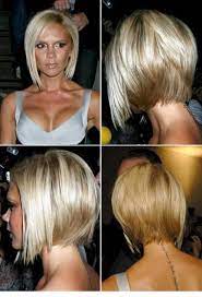 Short Angled Bob Hairstyles Back View Haarschnitt Bob Frisur Beckham Frisur