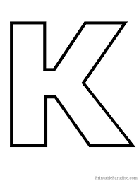 printable letter k outline print bubble letters alphabet free 