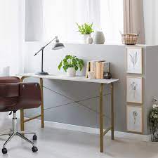 Check spelling or type a new query. Versanora 40 Home Desk Table With Faux Marble Top Brass Frame Vnf 00092 Teamson Home Europe