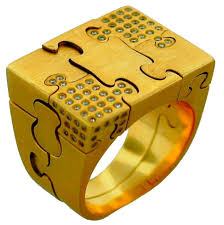 A puzzle ring for weddings. Antonio Bernardo Diamond Gold Puzzle Ring At 1stdibs