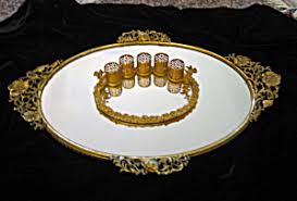 Unique and stylish distressed dining room table. Vanity Tray W Lipstick Holder Vintage
