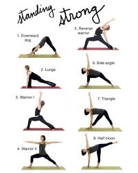 8 Standing Yoga Poses For Boosting Energy Take A Vinyasa Flow And Practice Both Sides Equally Ene Standing Yoga Poses Easy Yoga Workouts Yoga For Beginners