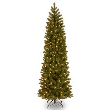 National Tree Company 6 5 Ft Downswept Douglas Slim Fir Artificial Christmas Tree With Clear Lights Pedd4 392 65 The Home Depot Slim Christmas Tree Slim Artificial Christmas Trees Artificial Christmas Tree