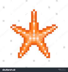 Orange Starfish Pixel Art Symbol Isolated: стоковая векторная графика (без  лицензионных платежей), 1089445154 | Shutterstock