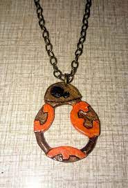 Wooden Bb8 Star Wars Necklace Star Wars Necklace Star Wars Bb8 Necklace