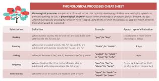 Common Phonological Processes Cheat Sheet Nclex Quiz