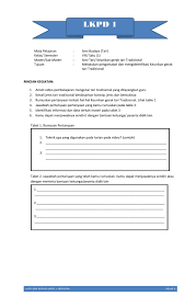 Untuk rpp 1 lembar ini bisa ibu/bapak guru semua bisa anda download secara gratis dan lengkap. Lkpd Keunikan Tari Trdisional Worksheet