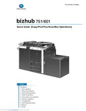 As software and hardware configurations can be subject to conflicts, it is advised that you back up … driver downloads read more » Konica Minolta Bizhub 601 Manuals Manualslib