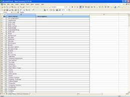 Home Inventory Item Budget Spreadsheet Excel List Template