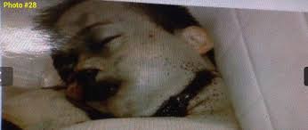 Jodi arias' foot is shown standing right next to his body. Travis Alexander Miss Pajama Girl