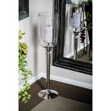 Features glass hurricane to protect the flame from the wind when used for outdoor display. Tall Floor Candle Stands Target