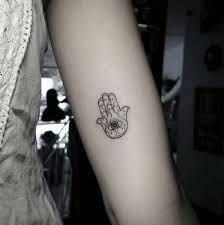 Back Arm Over The Ellbow Hamsa Hand Tattoo Small Hand Tattoos Hand Tattoos