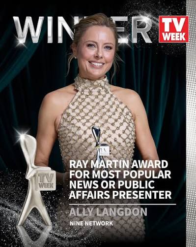 Breaking news: Ally Langdon wins the Ray Martin Award for Most Popular News or Public Affairs Presenter!