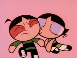 His hair parts in a curved fasion like bubbles; Buttercup Powerpuff Girls And The Powerpuff Girls Image Powerpuff Girls Wallpaper Powerpuff Girls Cartoon Wallpaper