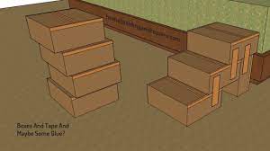 Build Your Own Pet Stairs With Cardboard Boxes And Tape Youtube Pet Stairs Dog Stairs Diy Diy Dog Stuff