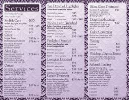 For your request hair salon near me with prices we found several interesting places. Vamp Salon Price Menu Hair Salon Home Hair Salons Salons