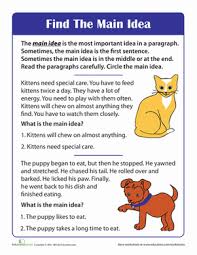 Story Comprehension What S The Main Idea Main Idea Worksheet Reading Comprehension Worksheets Reading Comprehension