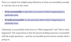 Maybe you would like to learn more about one of these? Will Critchlow On Twitter In Particular This Definition Of Accountability Is Interesting And Thought Provoking It Needs The Context Of The Rest Of The Post Esp The Section About Consequences But It S A