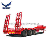 3/4axles 45-60 Tons Low-Bed Heavy Equipment Lowbed Truck Semi Trailer
