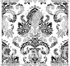 Clipart Seamless Black And White Vintage Floral Pattern 3 Royalty Free Vector Illustration By Bestvector 1111541