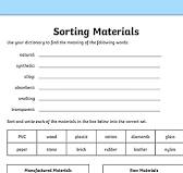 Sorting Materials Worksheet - Teacher-made Primary Resource