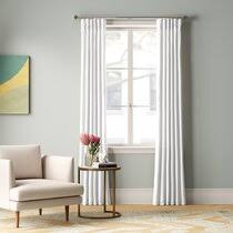This curtain valance is fashioned with 80% polyester, 14% linen, and 6% other fibers. Curtains Living Room Wayfair