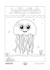 Jellyfish Coloring Page Sea Animals Coloring Book For Kids Coloring Books Animal Coloring Books Kids Coloring Books