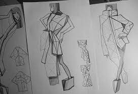 Fashion Sketch Book Fashion Design Drawings For Geometric Garments Fashion Portfolio Lisa Sh Geometric Fashion Design Geometric Fashion Fashion Portfolio