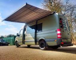 Jelly On Instagram Testing The Dometic Awning In The Sun This Morning Sprinteradventurehome Sprinte Sprinter Camper Sprinter Van Mercedes Sprinter Camper
