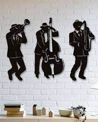 Jazz Metal Wall Art Dagrof Funky Wall Art Metal Wall Art Wood Art