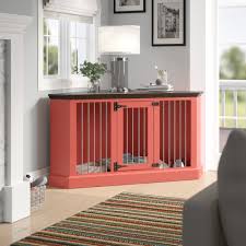 Some corner hutches even have glass racks for keeping wine glasses on display. Archie Oscar Brooke Medium Corner Credenza Pet Crate Reviews Wayfair