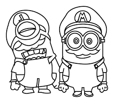 This adorable set of christmas coloring pages is the perfect activity for a christmas party! Get This Minion Dressed As Mario And Luigi Coloring Pages