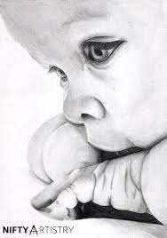 I love using watercolours, coloured pencils and charcoal to create artwork with! Such A Cute Baby Is On This Drawing Isn T Pencilart Drawing Sketching Penci Cool Art Drawings Art Drawings Sketches Creative Art Drawings Sketches